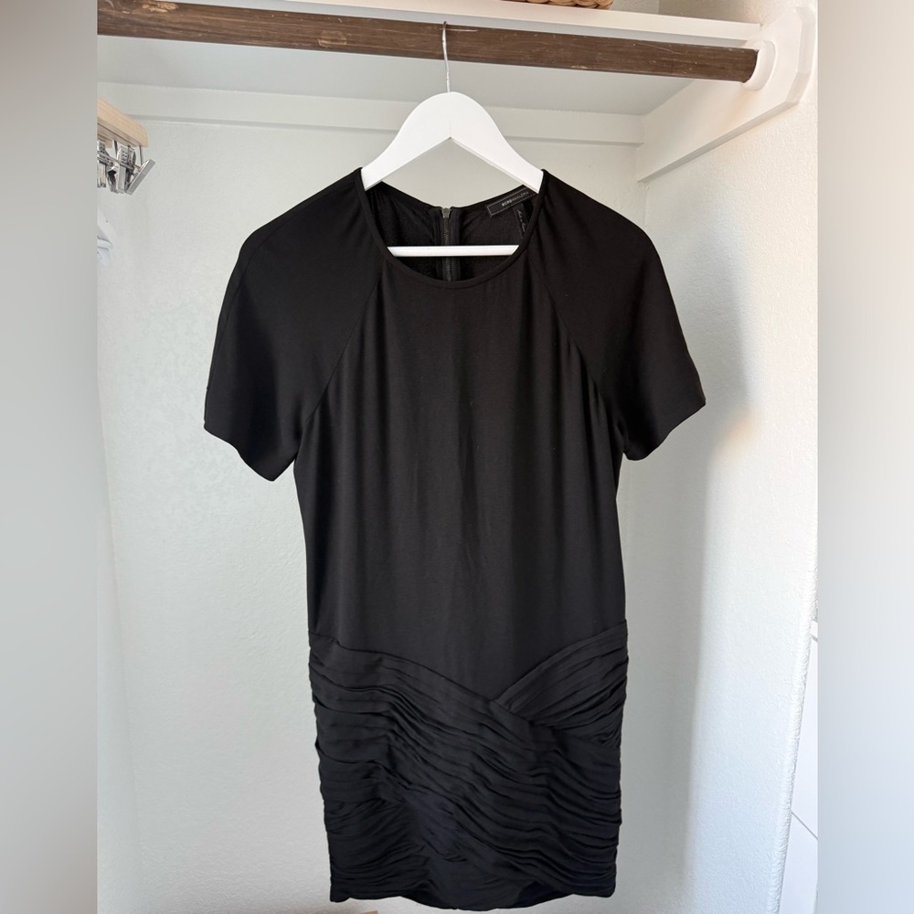 BCBG Maxazria Short Sleeve Little Black Dress, Black, Size 4